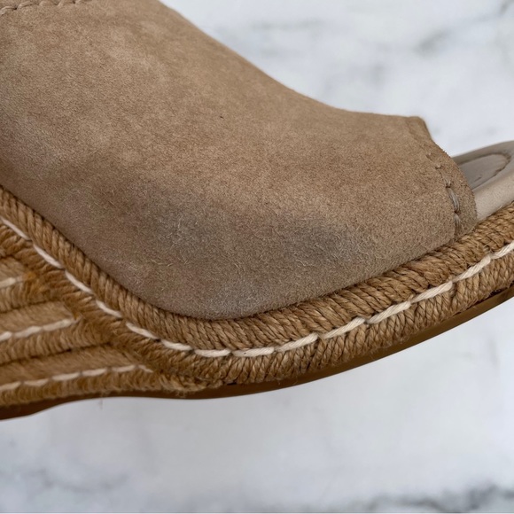 Prada suede wedge espadrille mule sandal size IT 36 US 6 - Picture 7 of 15